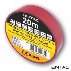 Fita Isoladora Vermelho 20M ENTAC - (EIT-1319-20M-R)