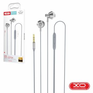 Auscultadores Stereo Jack 3.5mm  C/ Microfone Prateado XO - (EP34-SL)