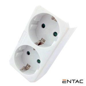 Ficha Elétrica Adaptadora 2x Schuko ENTAC - (EPAG-2EE)