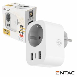 Ficha Elétrica 1x Schuko 2x USB-A 1x USB-C Inteligente WiFi - (ES-SSAUSB-WIBLE)