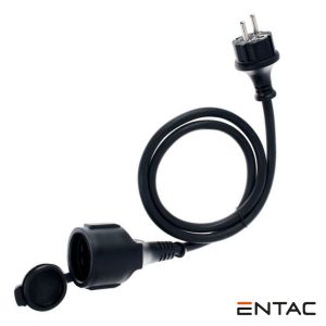 Extensão Tomada Elétrica 3G1.5 1x Schuko 10m Preto ENTAC - (ESEC44G-10)