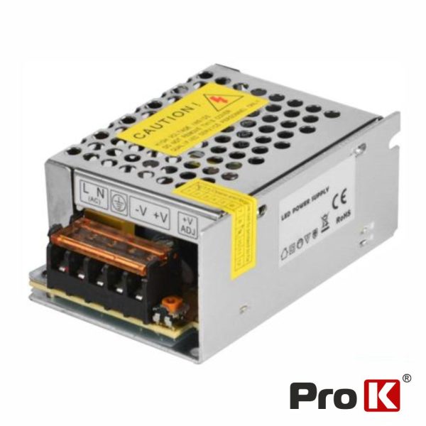 Fonte de Alimentação Industrial 12V 36W 3A PROK - (FAI12V-3A(N))