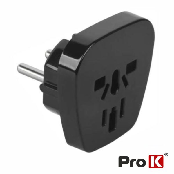 Ficha Adaptadora Viagem Universal Preto PROK - (FAVUNI1-3)