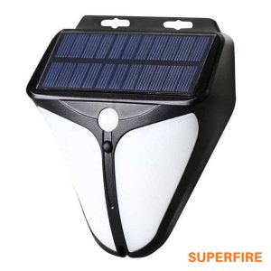 Candeeiro Exterior Solar 6W 280lm C/ Sensor PIR SUPERFIRE - (FF11-F)