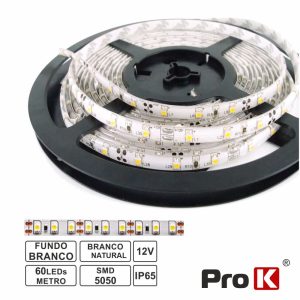 Fita 300 LEDS 5050 Impermeável 4000K 12V 5m PROK - (FL33NW)