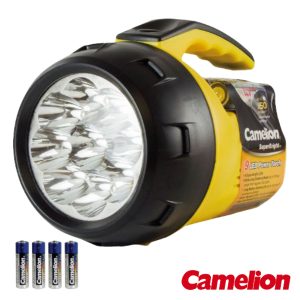 Lanterna 9 LEDS Potentes C/ 4 Pilhas CAMELION - (FL9LED-4R6P)