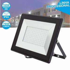 Foco LED 100W 230V Branco Frio 7650lm Preto - (FPLE100CW(R))