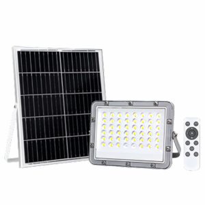 Foco LED C/ Painel Solar 100W 4000K 2000lm Cinzento - (FPLE100NW-SOLAR(K))