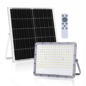 Foco LED C/ Painel Solar 200W 6500K 2000lm Cinzento - (FPLE200CW-SOLAR(A))