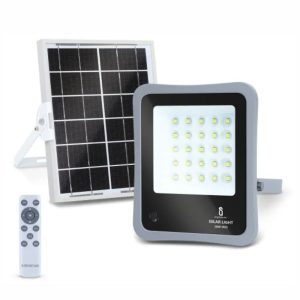 Kit Foco LED C/ Painel Solar 30W 6500K 400lm Cinzento - (FPLE30CW-SOLAR(A))