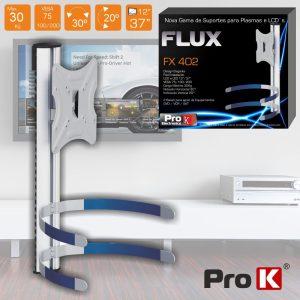 Suporte Lcd/LED 12/37" Parede C/2 Fixadores 25kg PROK - (FX402)