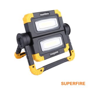 Foco LED COB Portátil Recarregável 2x10W 2000lm SUPERFIRE - (G7-COB)