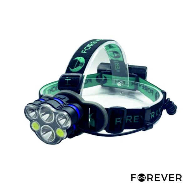 Lanterna de Cabeça 2 LEDS XP-E 3W + 2xT6 10W 500lm FOREVER - (HEADLAMP-ULTRA)