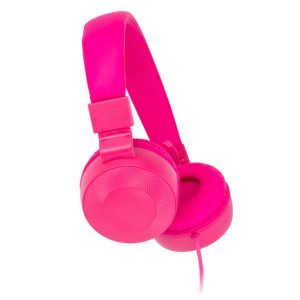 Auscultadores Stereo C/ Fios C/ Micro Rosa - (HEADSET07)