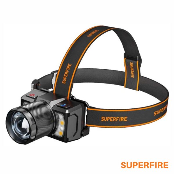 Lanterna de Cabeça 15W 700lm IP43 Zoom SUPERFIRE - (HL25)