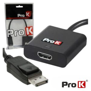 Cabo Displayport Macho / HDMI Fêmea PROK - (INF-DISPLAYHDMI)