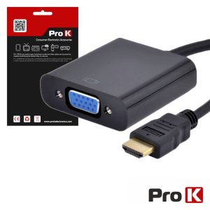 Cabo Adaptador HDMI -> VGA PROK - (INF-HDMIVGA05)