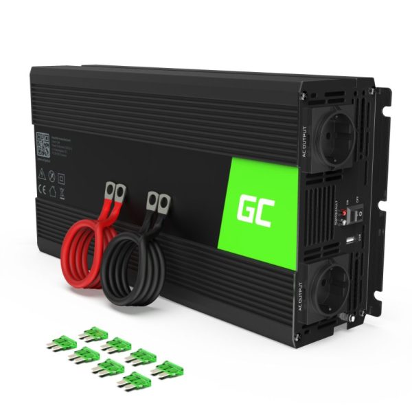 Conversor 12V-230V 1500W Onda Modificada GREEN CELL - (INV25)