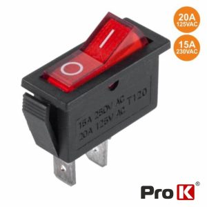 Interruptor Basculante 15a-250v Spst On-Off  PROK - (ITR014R)