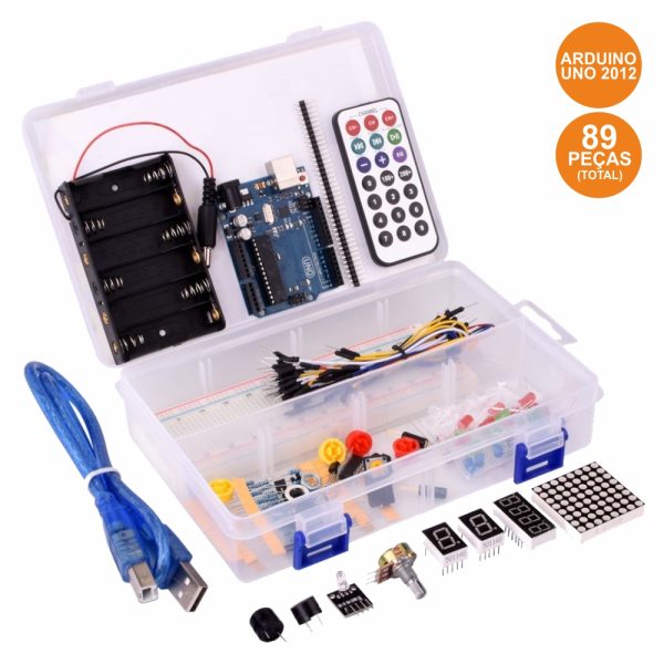 Kit Iniciação Arduino Uno 2012 C/ 89 Peças - (KITARD311)