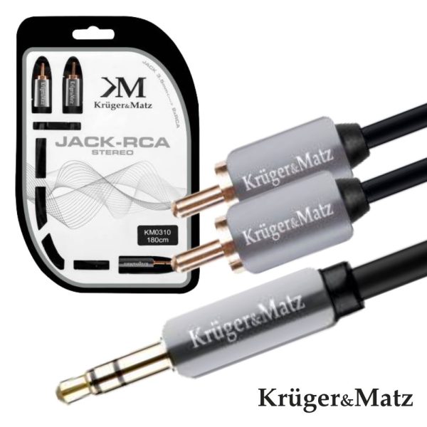 Cabo Jack 3.5mm Macho St / 2-Rca Macho 1.8m Kruger Matz - (KM0310)