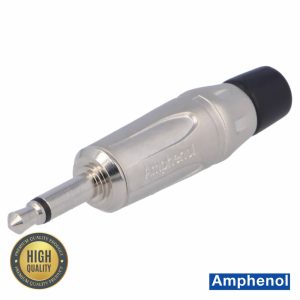 Ficha Jack 3.5mm Macho Mono Niquelada AMPHENOL - (KM2P)