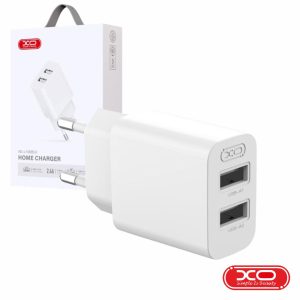 Alimentador 2x USB-A 2.4A Branco XO - (L109)