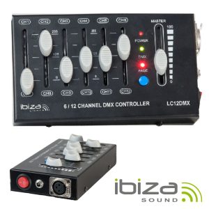 Controlador DMX 12 Canais Compacto IBIZA - (LC12DMX)