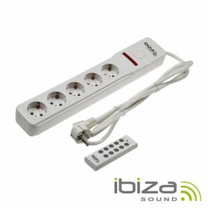 Extensão Elétrica 5x Schuko C/ Comando 3m IBIZA - (LC506W-GE-WH)