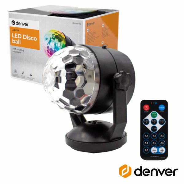 Bola de Luz LED RGB C/ Comando DENVER - (LDB-319)