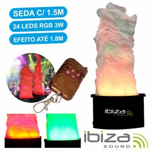 Projetor Efeito Chama C/ Pano Seda E 24 LEDS RGB 3W IBIZA - (LEDFLAME-RGB)