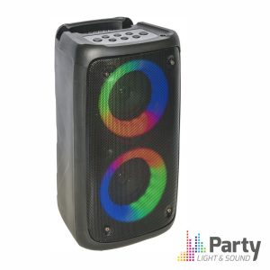 Coluna Amplificada 2x3" USB/SD/AUX/BT LED PARTY - (LEO-250)