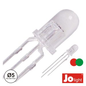 LED 5mm Multicor Vermelho E Verde Difuso Jolight - (LL0542RG-D)