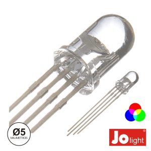 LED 5mm Multicor RGB Difuso Jolight - (LL0548RGB-D)