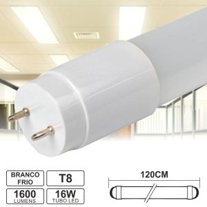 Lâmpada Tubular 16W 120cm LEDS T8 6500K 1600lm - (LLTT812016CW(A))