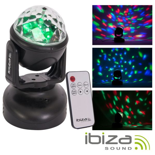 Moving Head 6 LED RGB 18W IBIZA - (LMH-ASTRO)