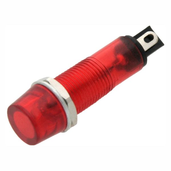 Luz Piloto Redondo Vermelho 9mm 230V - (LP-230V-9R)