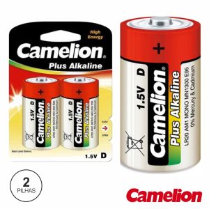 Pilha Alcalina LR20/D 1.5v 2x Blister CAMELION - (LR20-BP2)