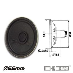 Altifalante Miniatura 2W 8 Ohm 66mm HQ POWER - (MLS3)