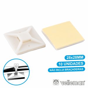 Fixador Adesivo P/ Abraçadeiras 10X VELLEMAN - (MMP000)