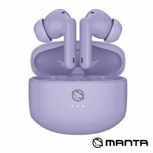 Auriculares Earbuds TWS Bluetooth 5.3 Roxo RYTMO MANTA - (MTWS008P)