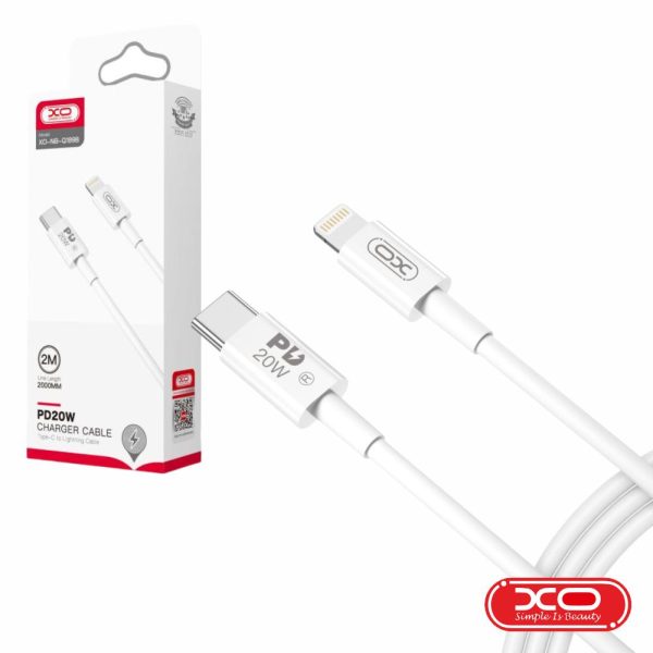 Cabo USB-C Macho / Lightning Macho 2m PD 20W XO - (NB-Q189B/USBL2)