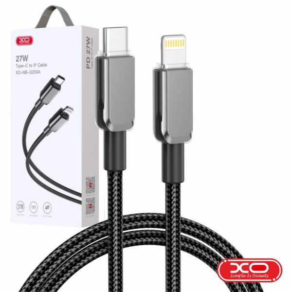 Cabo USB-C Macho / Lightning Macho PD 27W 1m Preto XO - (NB-Q250A-BK)