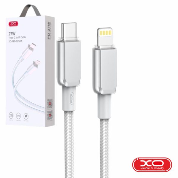 Cabo USB-C Macho / Lightning Macho PD 27W 1m Branco XO - (NB-Q250A-WH)