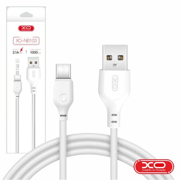 Cabo USB-A 2.0 Macho / USB-C 2.1A 2M Branco XO - (NB103-USBC/WH2)