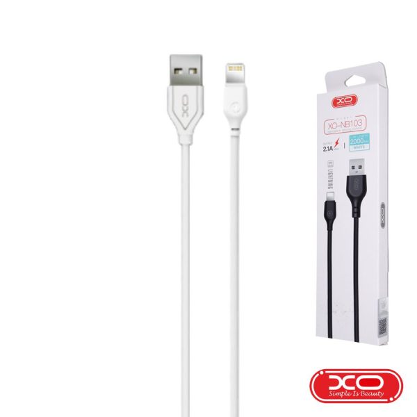 Cabo USB-A 2.0 Macho / Lightning 8P 2.1A 2M Branco XO - (NB103-USBL/WH2)