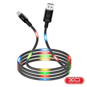 Cabo USB-A micro USB 2.1A 1M LEDS Coloridos XO - (NB108-USBB)