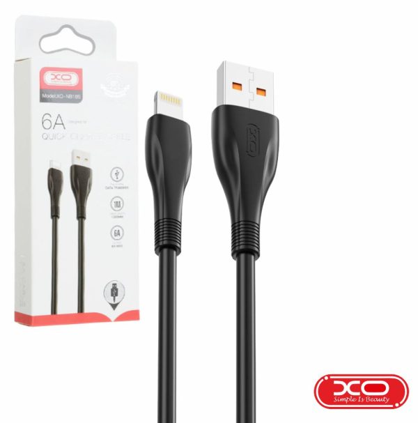 Cabo USB-A Macho / Lightning Macho 1m Preto XO - (NB185-LIGHTNING-BK)