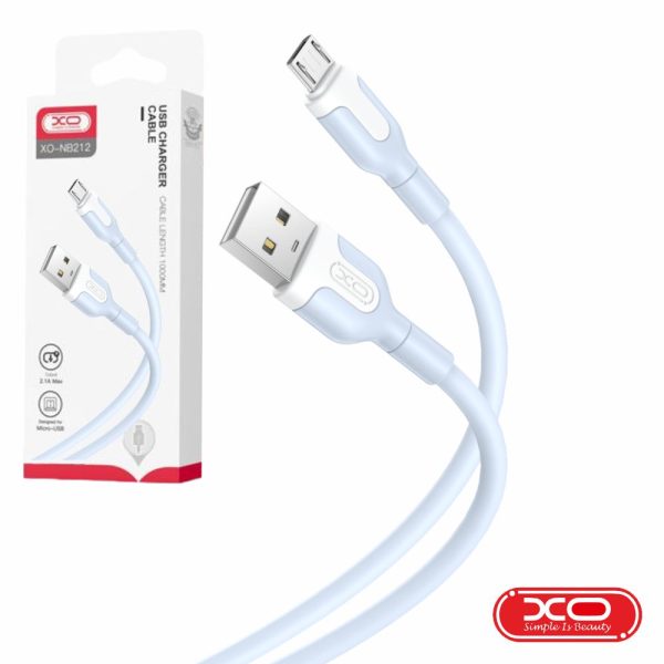 Cabo USB-A 2.0 Macho / Micro-USB 2.1A Azul 1m XO - (NB212-USBB/BL)