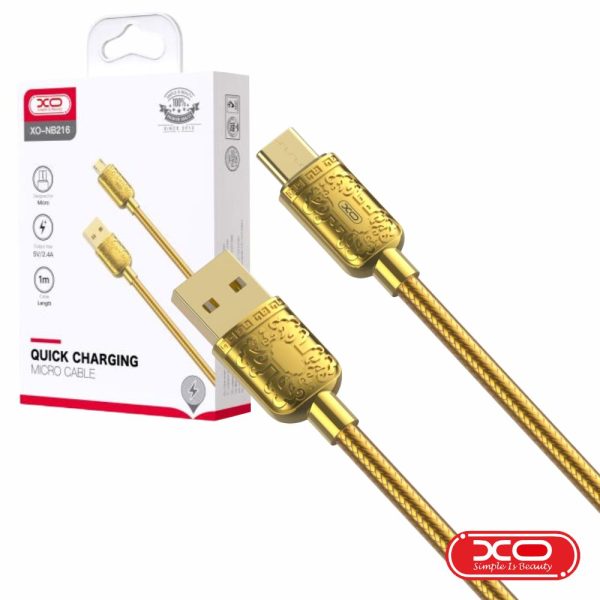 Cabo USB-A 2.0 Macho / USB-C 2.4A 1m Dourado XO - (NB216-USBC/GD)